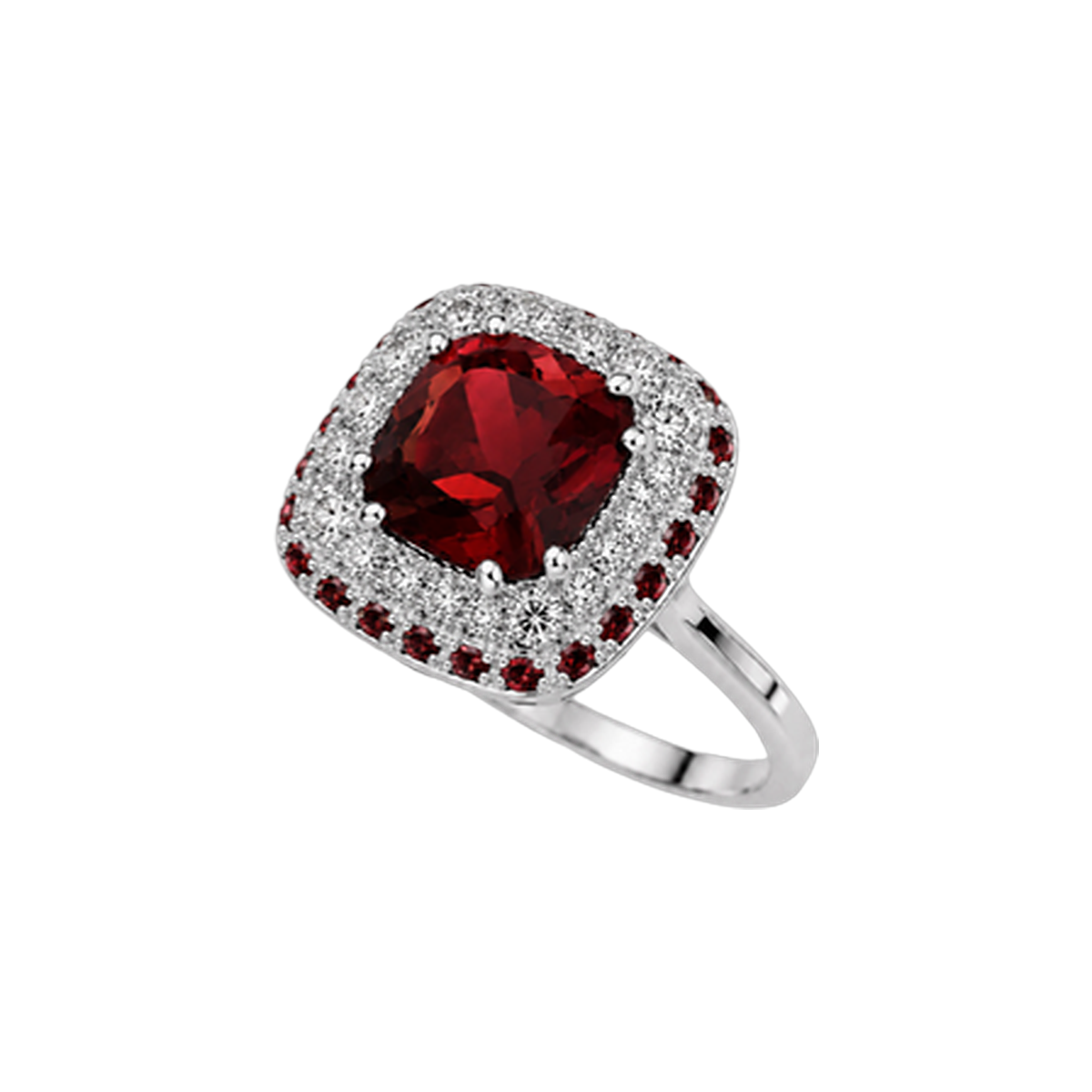 Paris Essentiel Anello Quadrato Granato