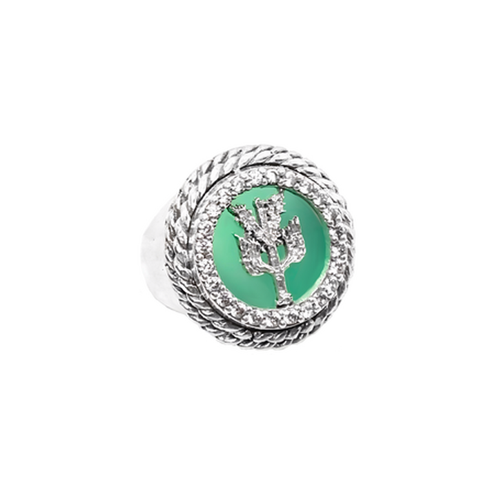Anello Regalis con Giada e Aquila