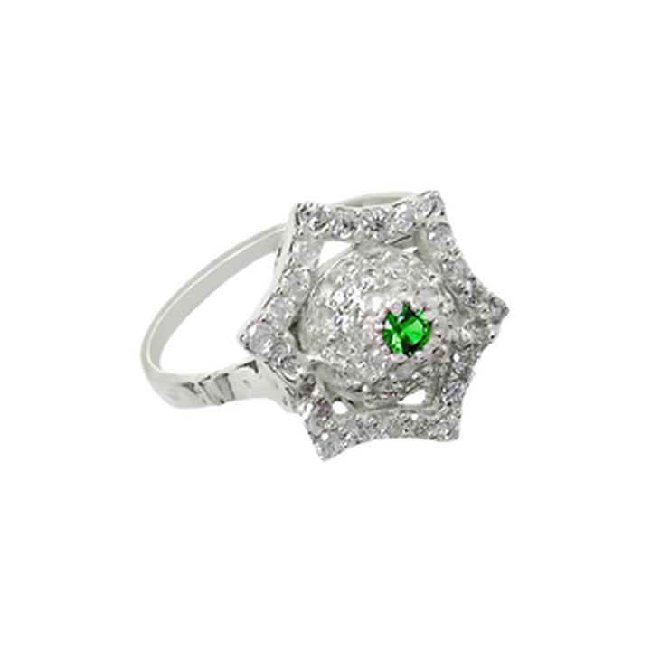 Andromeda Anello con Pietra centrale Verde