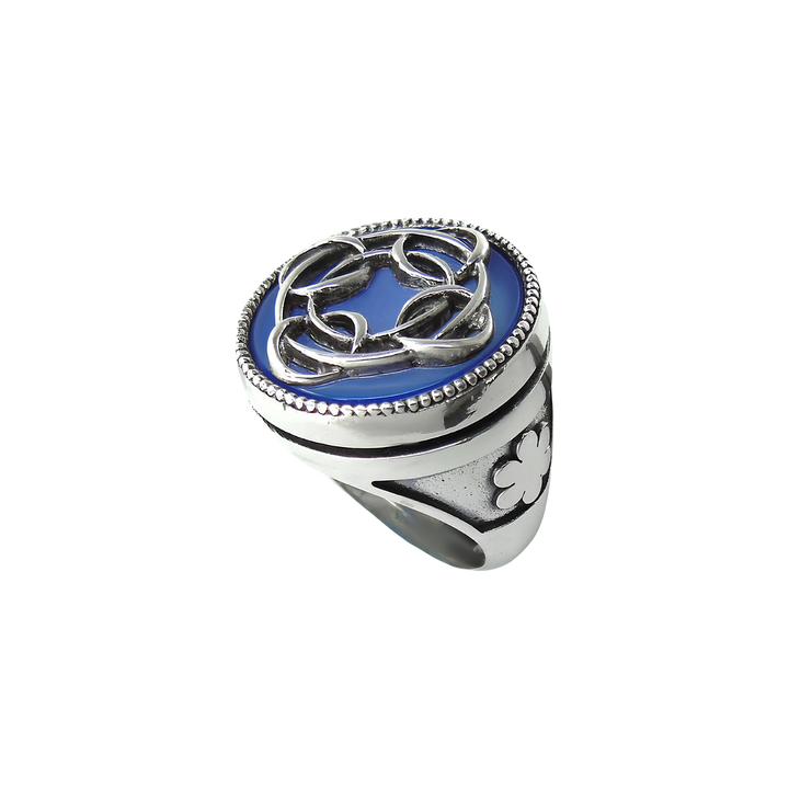 Cocchio Anello Agata Blu