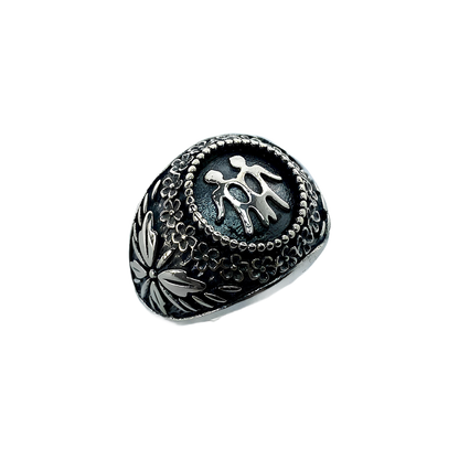 Anello Zodiaco Gemelli argento