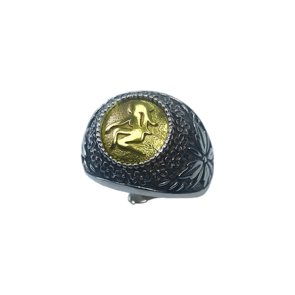 Anello Zodiaco placcato in Oro Vergine