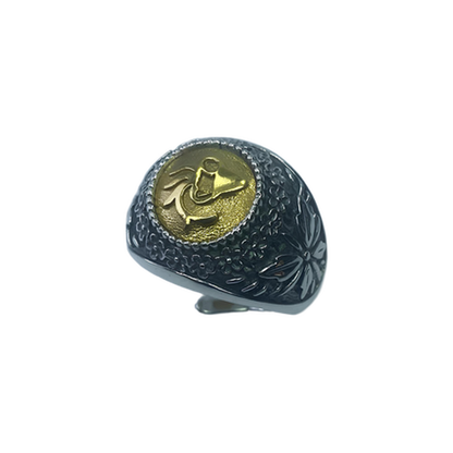 Anello Zodiaco placcato in Oro Acquario