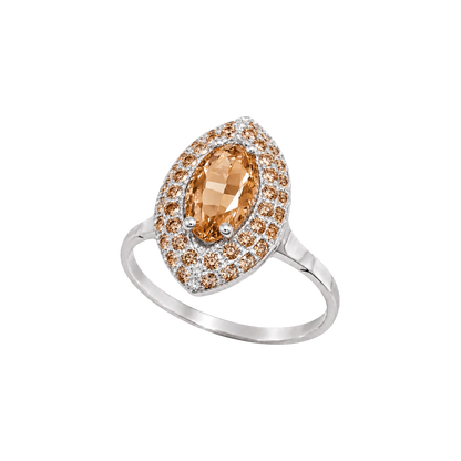 Paris Essentiel Anello Navet Doppia Fila Brown