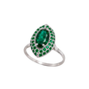 Paris Essentiel Anello Navet Doppia Fila Verde