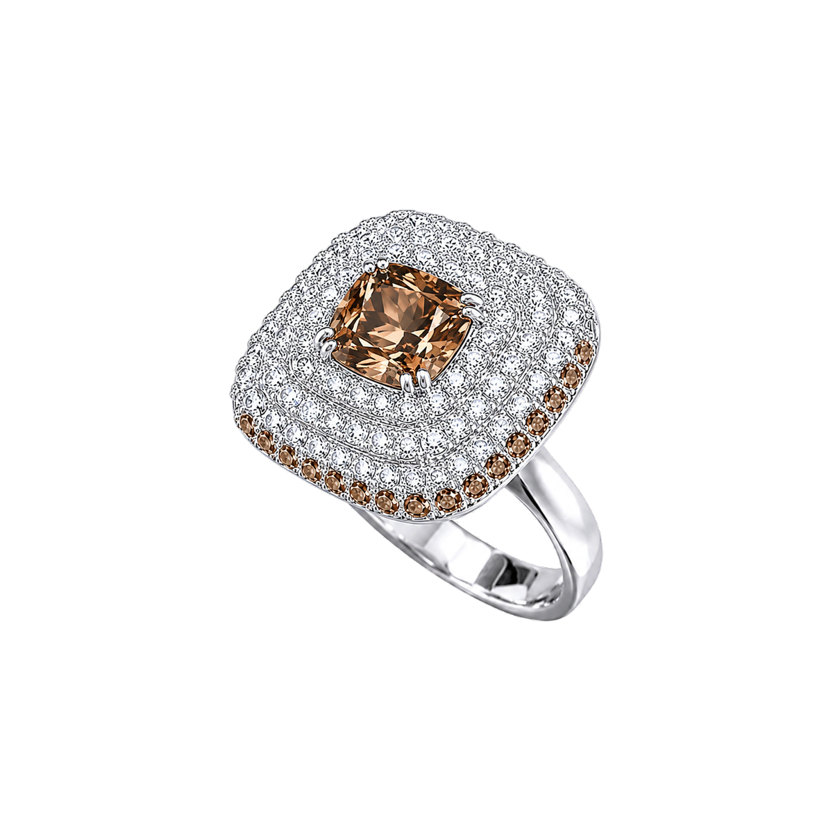 Paris Anello Quadrato Brown
