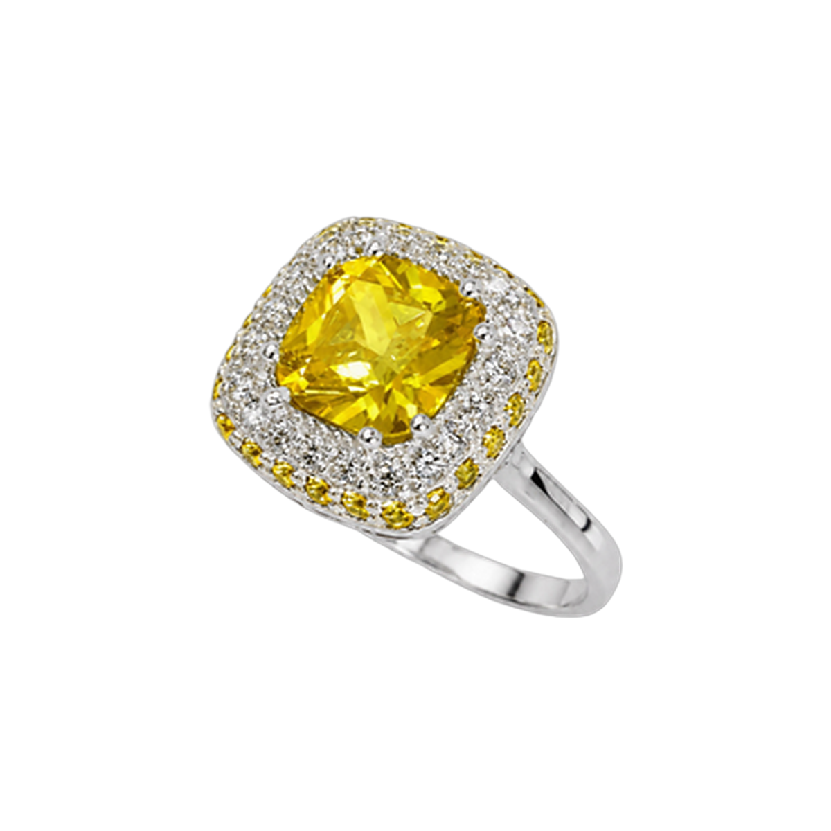 Paris Essentiel Anello Quadrato Giallo