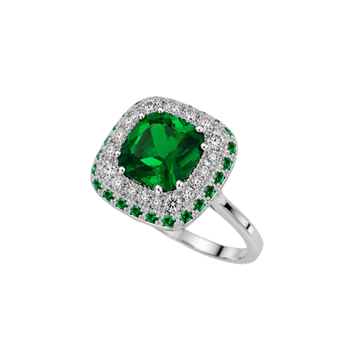 Paris Essentiel Anello Quadrato Verde