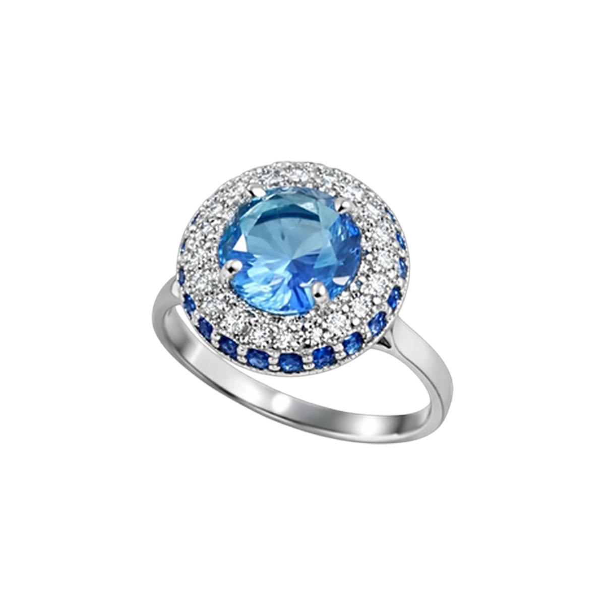 Paris Essentiel Anello Tondo Azzurro
