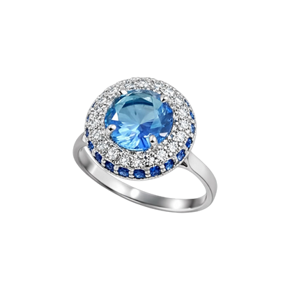 Paris Essentiel Anello Tondo Azzurro