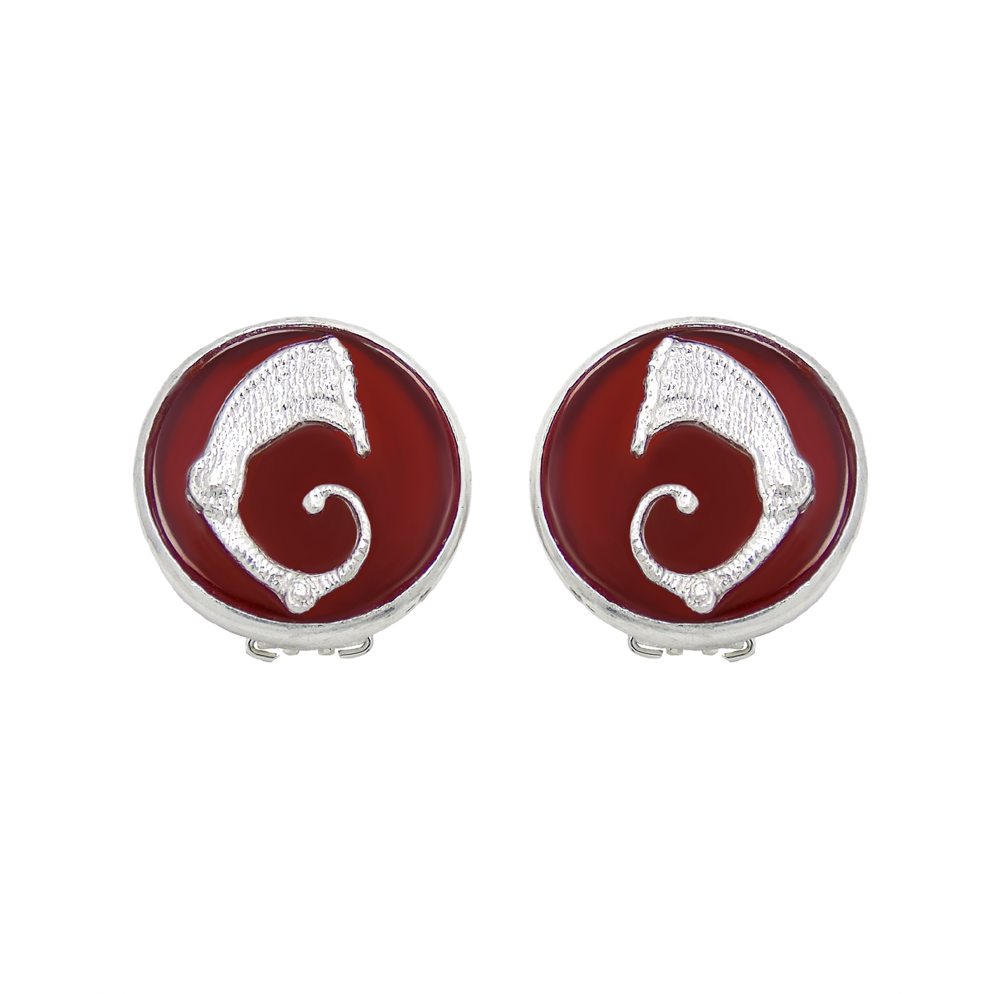 Drago Orecchini Corniola chiusura a Bottoncino