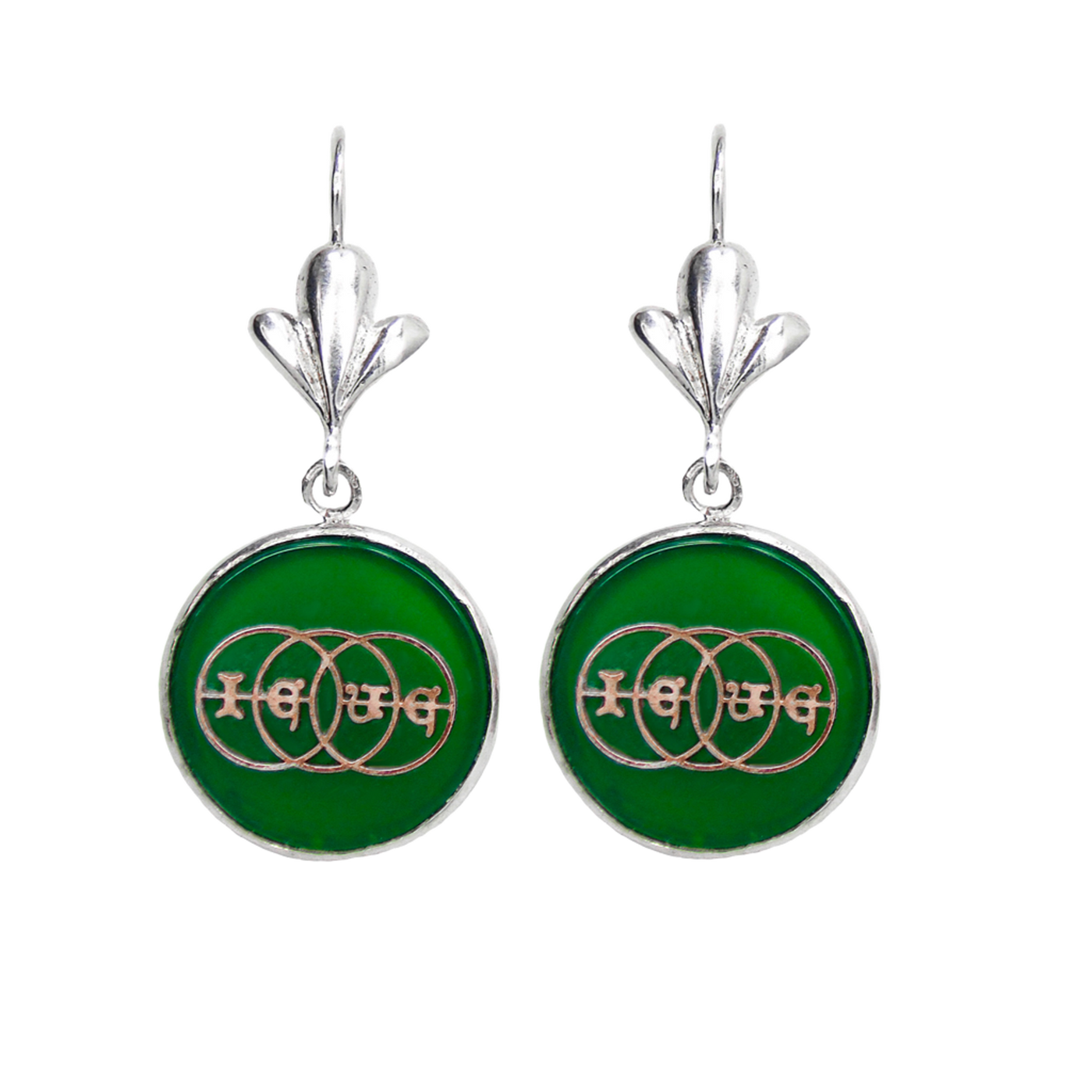 Cerchi Trinitari Orecchini Giada Rosè