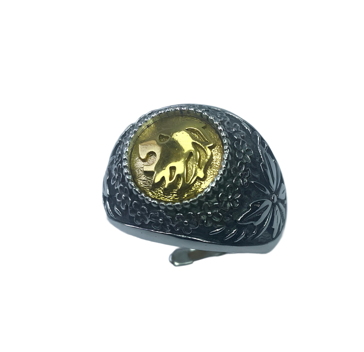 Anello Zodiaco Leone con placcatura in Oro