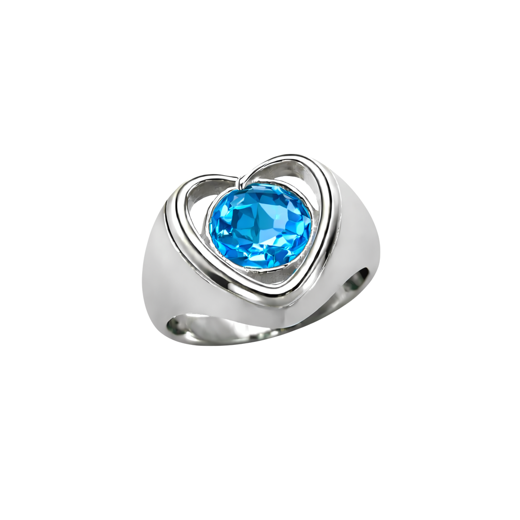 Soulmate anello celeste topazio