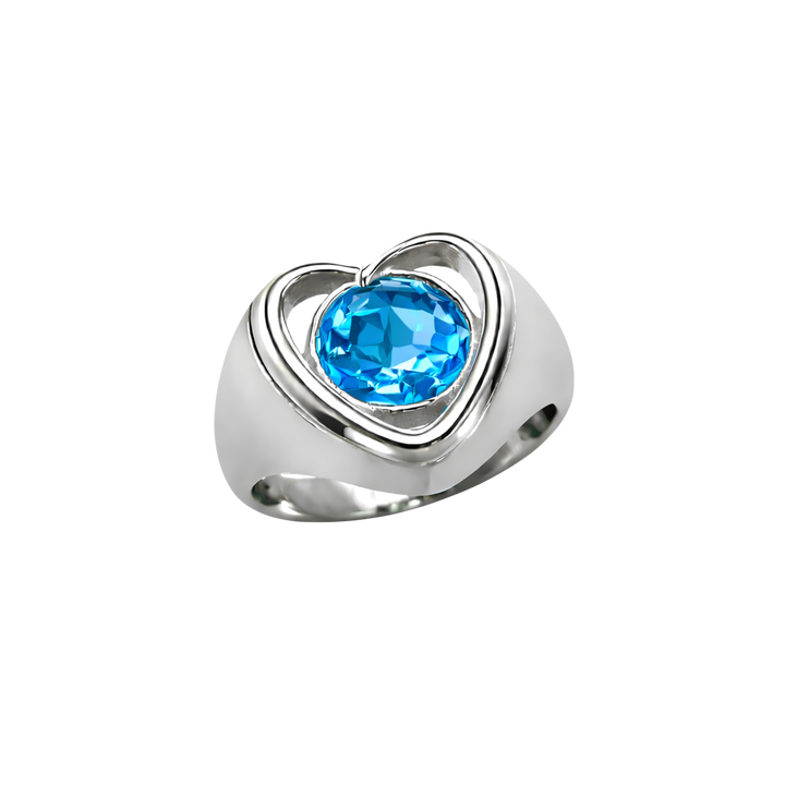 Soulmate anello celeste topazio