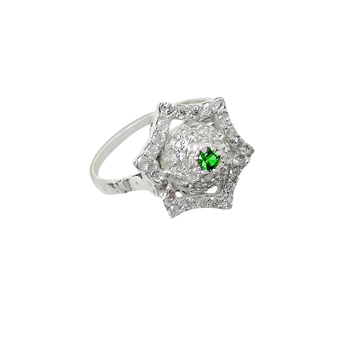 Andromeda Anello con Pietra centrale Verde