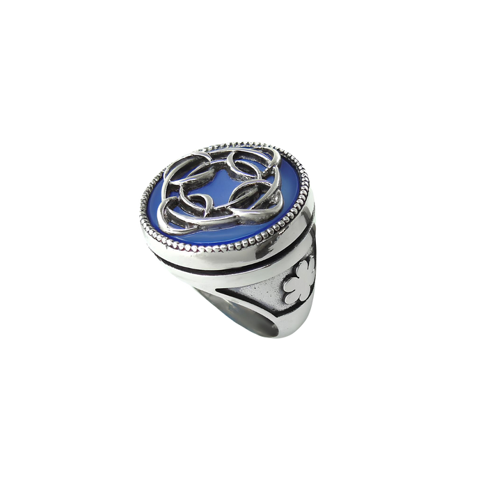 Cocchio Anello Agata Blu