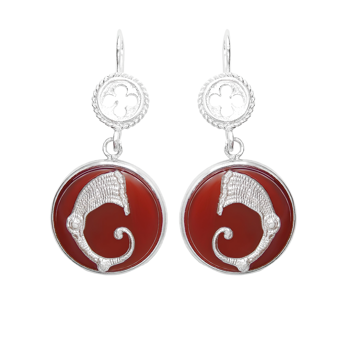 Drago Orecchini Corniola e Rosoni