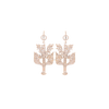 Orecchini Albero Aquila - Argento placcato in oro rosè