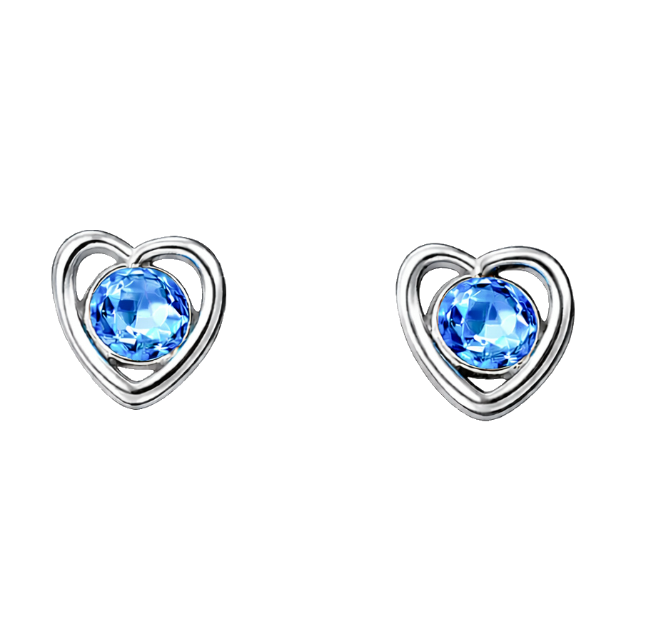 Soulmate orecchini celeste topazio