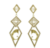 Orecchini Profezie Rombi placcato oro 24Kt