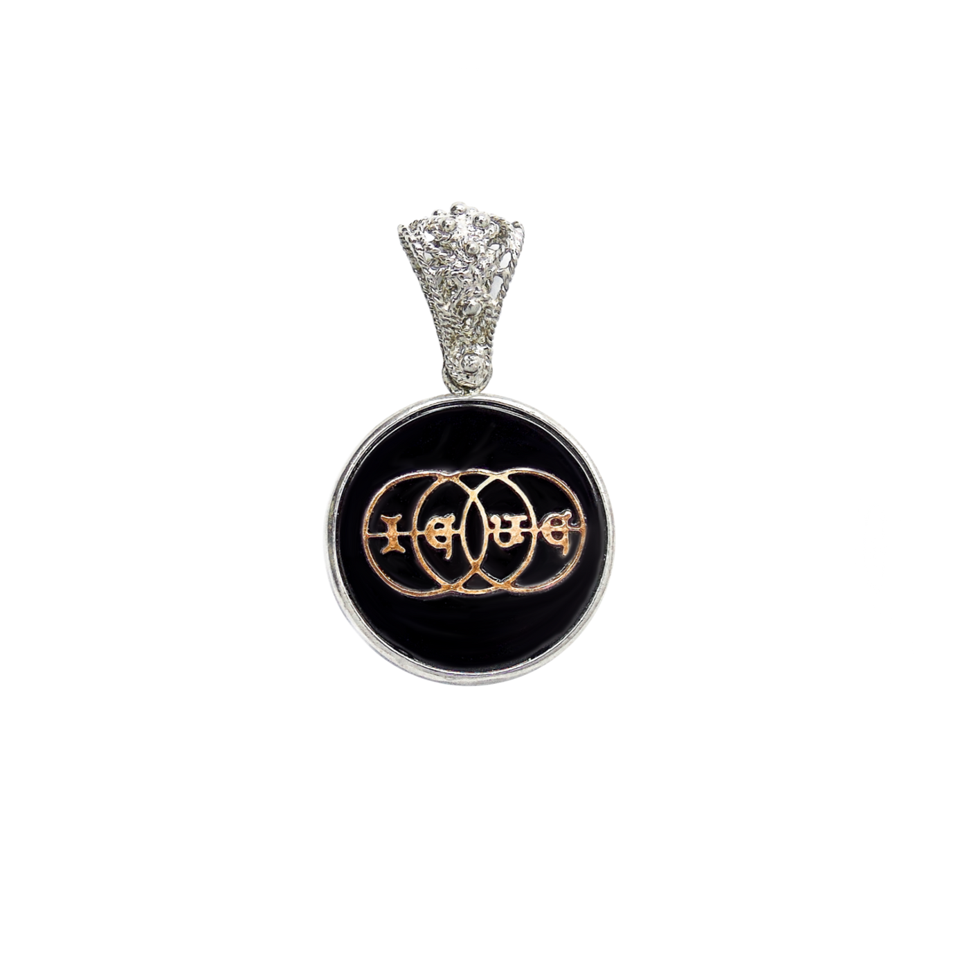 Cerchi Trinitari Ciondolo Onice Rosè