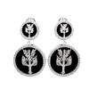 Albero Aquila Orecchini Doppi Onice Zirconi