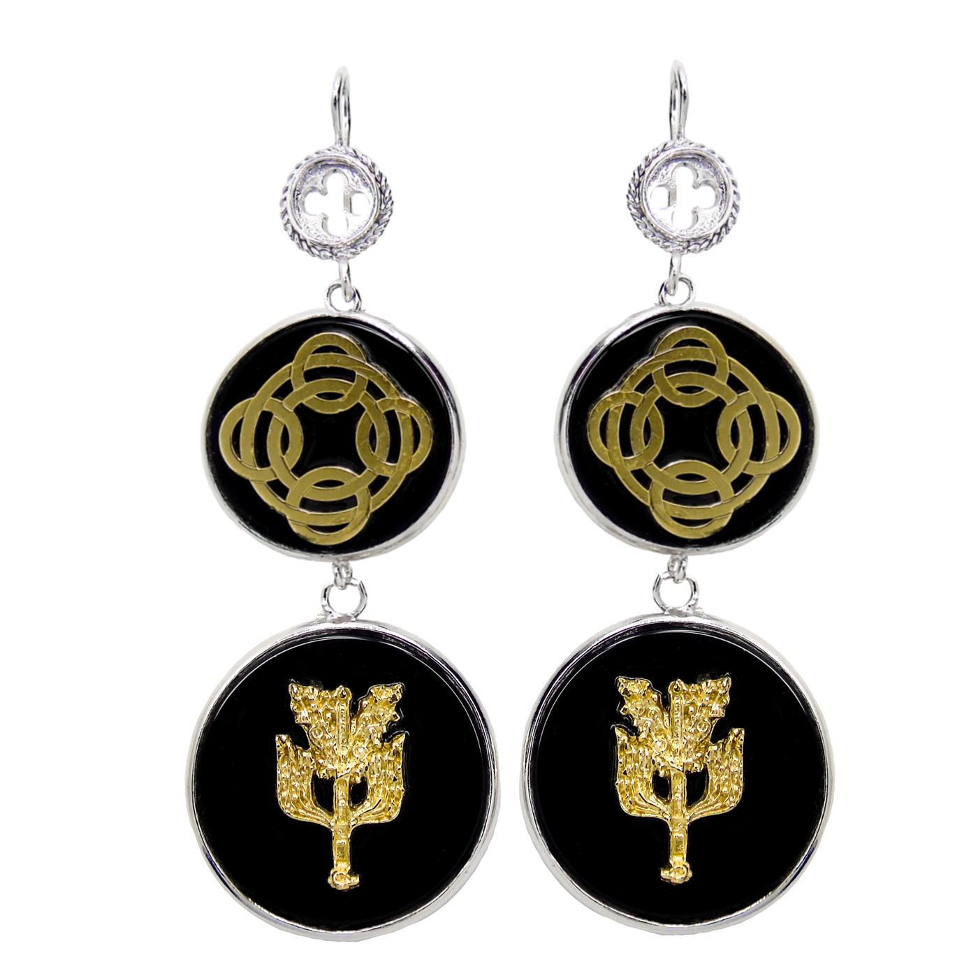 Profezie Orecchini -Onice e placcatura in oro